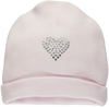 Pink baby hat with shiny heart