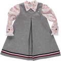 Gray dress skirt with ensemble effect