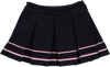 Navy blue skirt with ribbon at the hem