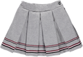 Gray skirt with ribbon at the hem