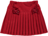 Red skirt with velvet buttons and bows