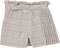 Beige square pleated skirt-shorts