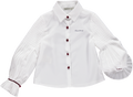 White shirt with pleated sleeves