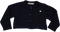 Navy blue knit coat with velvet bows on the back