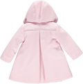Pink coat with hood and bows