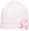 Pink beanie with satin bow