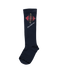 Navy socks with checkered rhombus