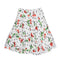 White pleated skirt with cherries and polka dots pattern